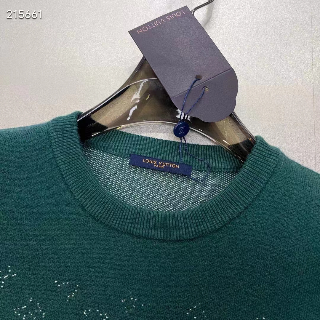 Louis Vuitton Men Monogram Gradient Cotton Crewneck Regular Fit Allover Monogram Gradient Motif