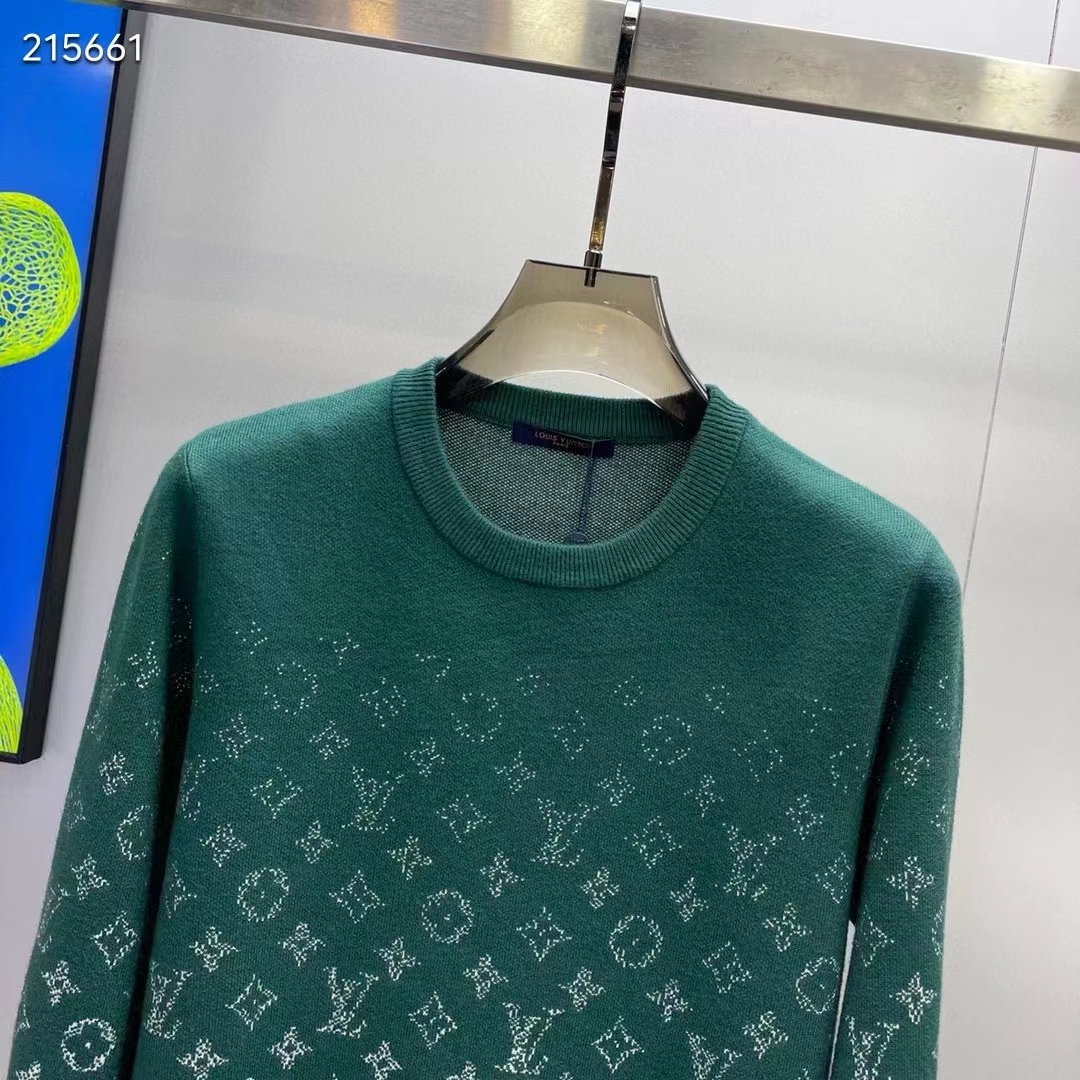 Louis Vuitton Men Monogram Gradient Cotton Crewneck Regular Fit Allover Monogram Gradient Motif