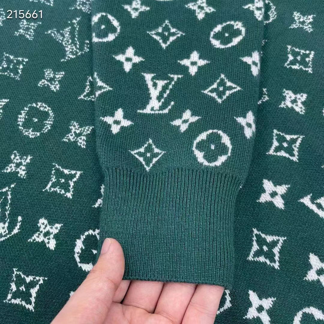 Louis Vuitton Men Monogram Gradient Cotton Crewneck Regular Fit Allover Monogram Gradient Motif