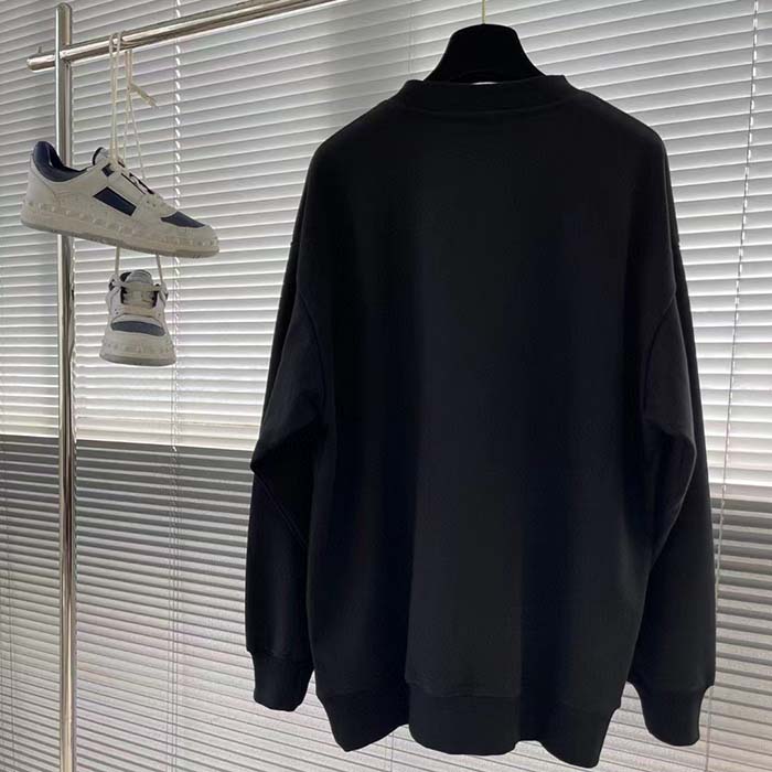 dior men cd Di*m*nd oversized sweatshirt navy blue organic cotton fleece