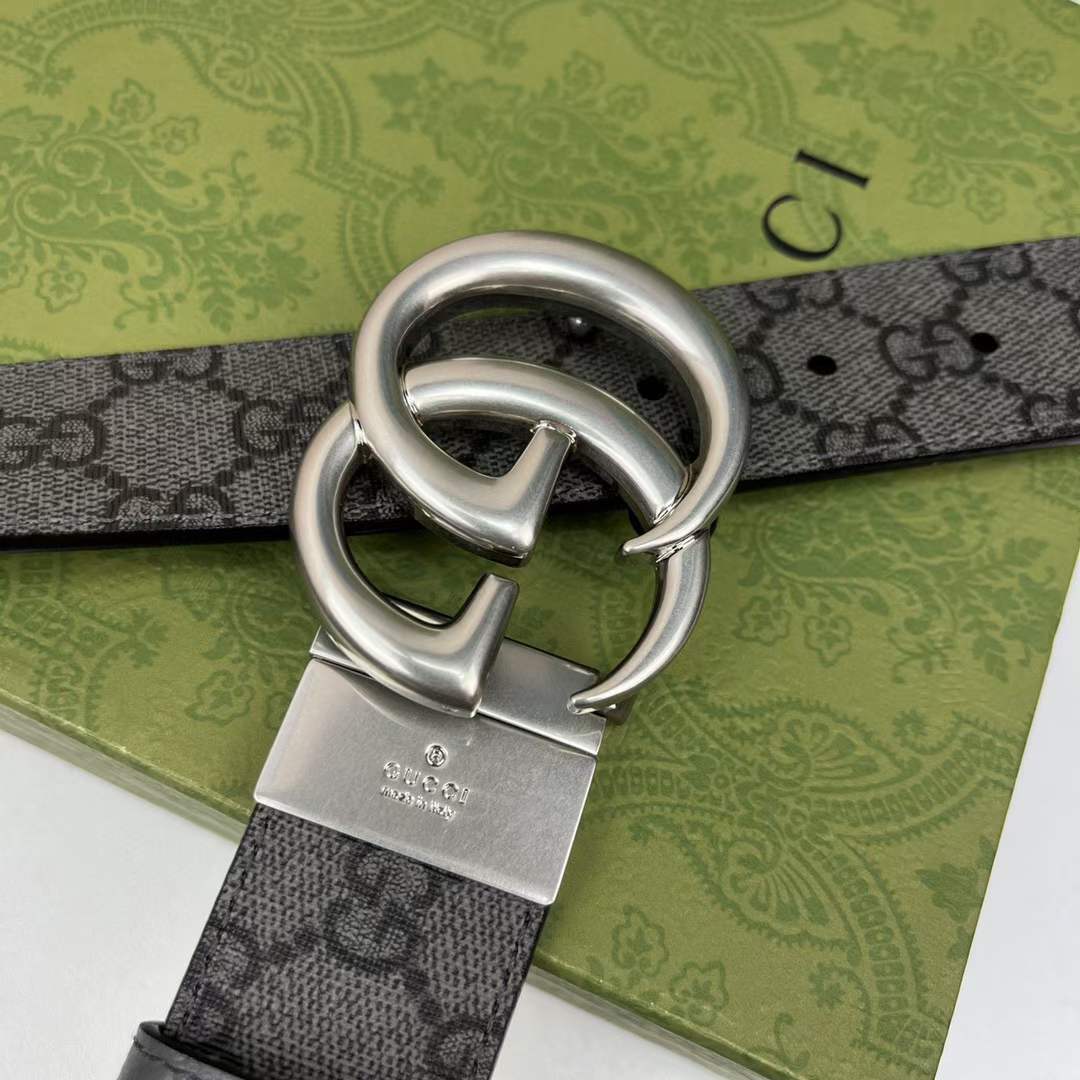 G*u*i unisex gg marmont reversible belt double g buckle 3.8 cm width