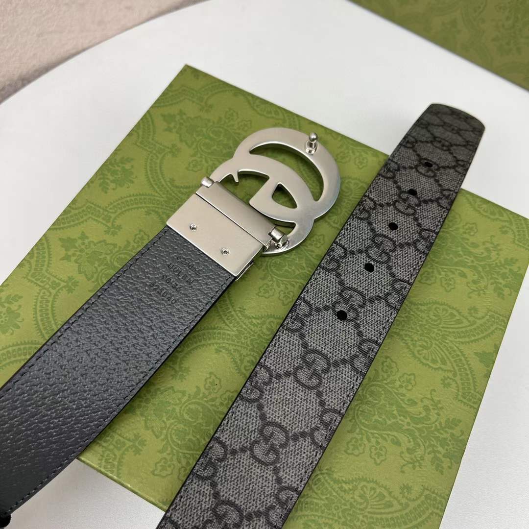 G*u*i unisex gg marmont reversible belt double g buckle 3.8 cm width