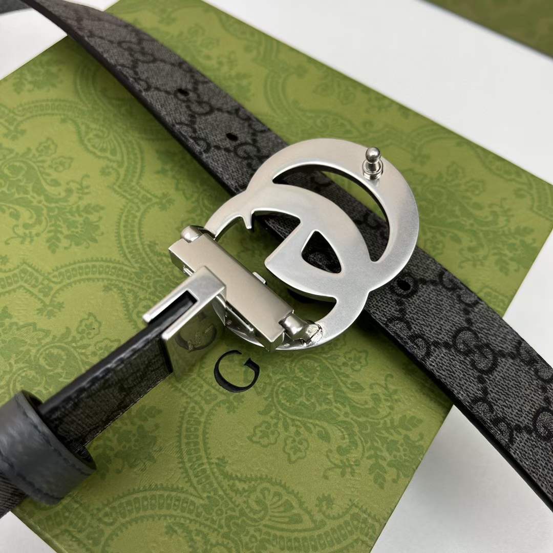 G*u*i unisex gg marmont reversible belt double g buckle 3.8 cm width
