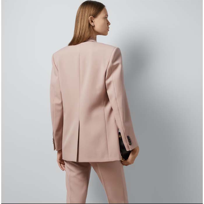 G*u*i women gg wool jacket point revers double-breasted breast pocket rear vent