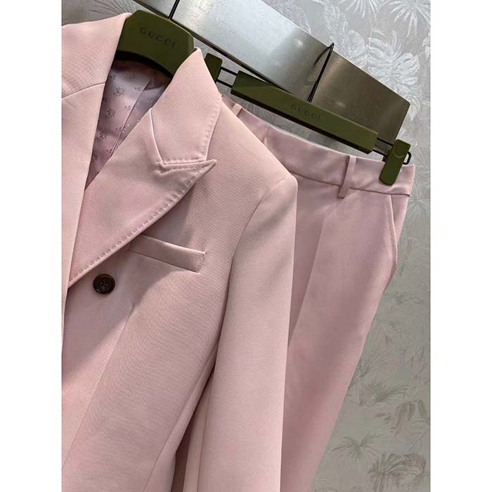 G*u*i women gg wool jacket point revers double-breasted breast pocket rear vent
