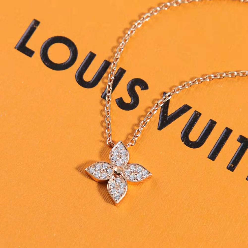 louis vuitton women idylle blossom pendant pink gold and Di*m*nds
