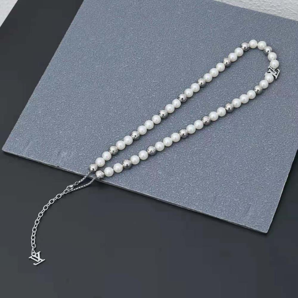 Louis Vuitton Unisex Monogram Pearls Necklace