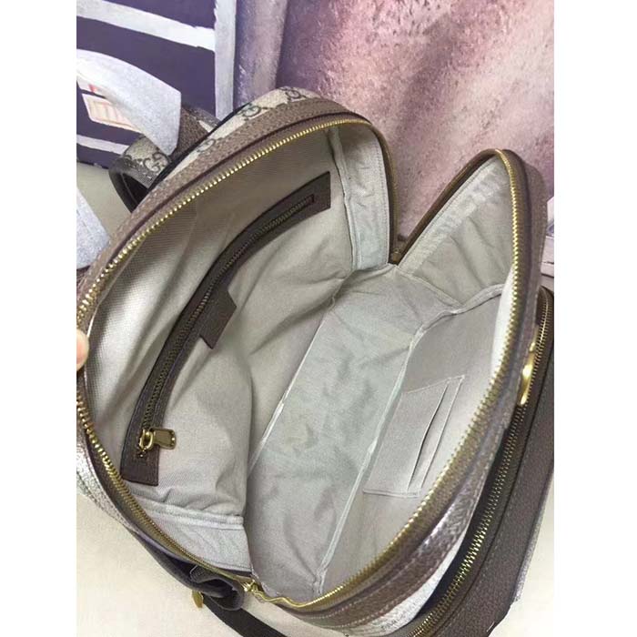G*u*i unisex ophidia gg backpack beige ebony gg supreme canvas double g style ‎779901 fabyy 9744