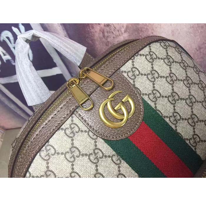 G*u*i unisex ophidia gg backpack beige ebony gg supreme canvas double g style ‎779901 fabyy 9744