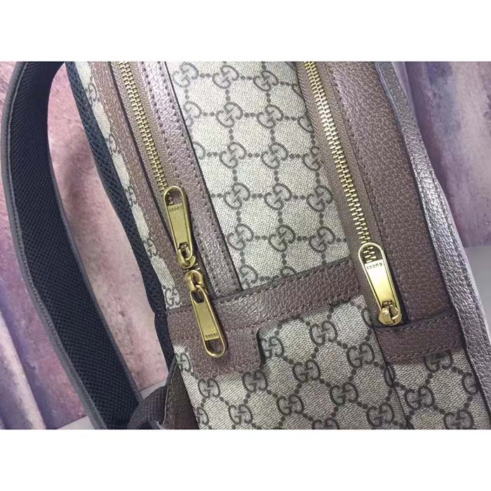 G*u*i unisex ophidia gg backpack beige ebony gg supreme canvas double g style ‎779901 fabyy 9744