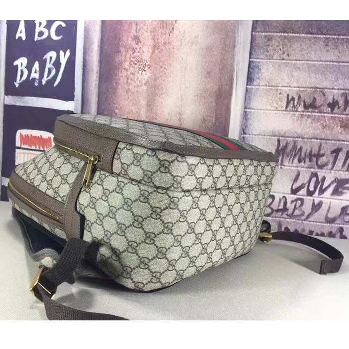 G*u*i unisex ophidia gg backpack beige ebony gg supreme canvas double g style ‎779901 fabyy 9744
