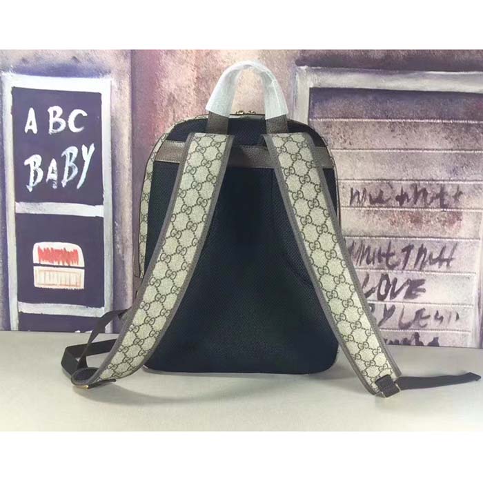 G*u*i unisex ophidia gg backpack beige ebony gg supreme canvas double g style ‎779901 fabyy 9744
