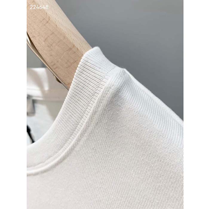 Dior Women CD Icon Relaxed-Fit T-Shirt White Cotton Jersey