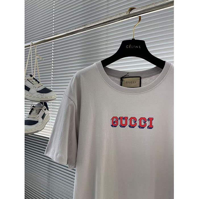 G*u*i men gg t-shirt G*u*i print crewneck short sleeves oversize fit
