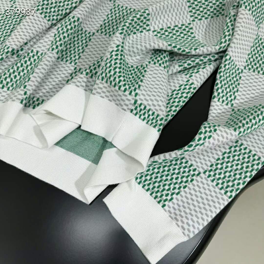Louis Vuitton LV Women Damier Cotton Sweatshirt Classic Fit Green 1AFJHG