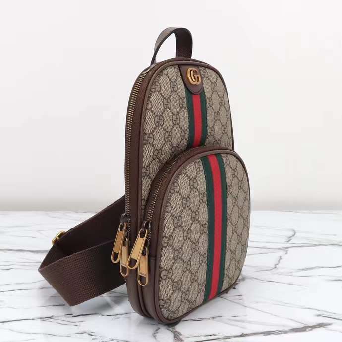 G*u*i unisex ophidia gg small crossbody bag beige ebony supreme canvas