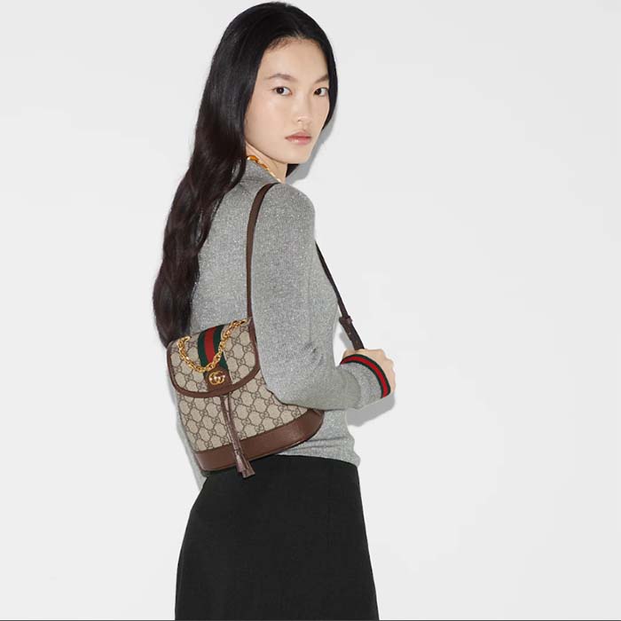 G*u*i unisex ophidia mini backpack beige ebony gg supreme canvas