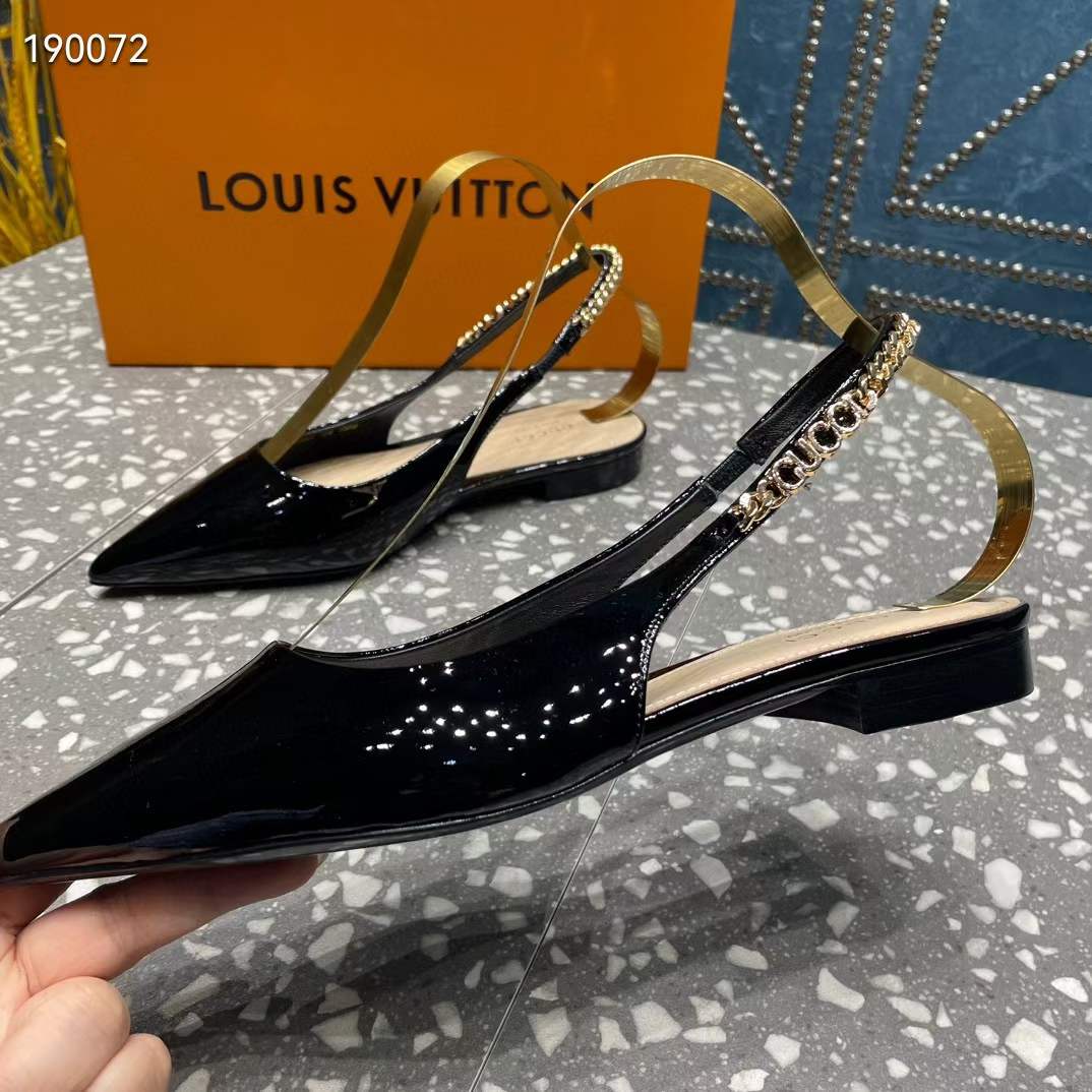 G*u*i women gg G*u*i signoria ballet flat black patent leather pointed toe