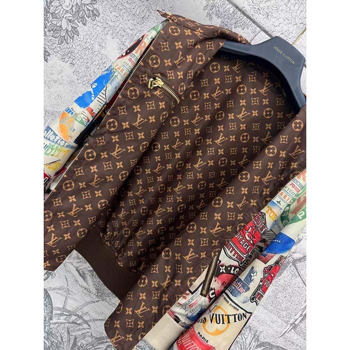 Louis Vuitton LV Men Reversible Elysee Palace Bomber Jacket Brown Double Sided