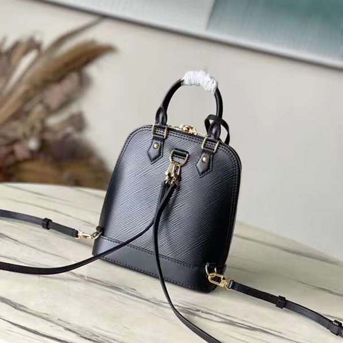Louis Vuitton Unisex LV Alma Backpack Black Epi Grained Cowhide Leather M25103