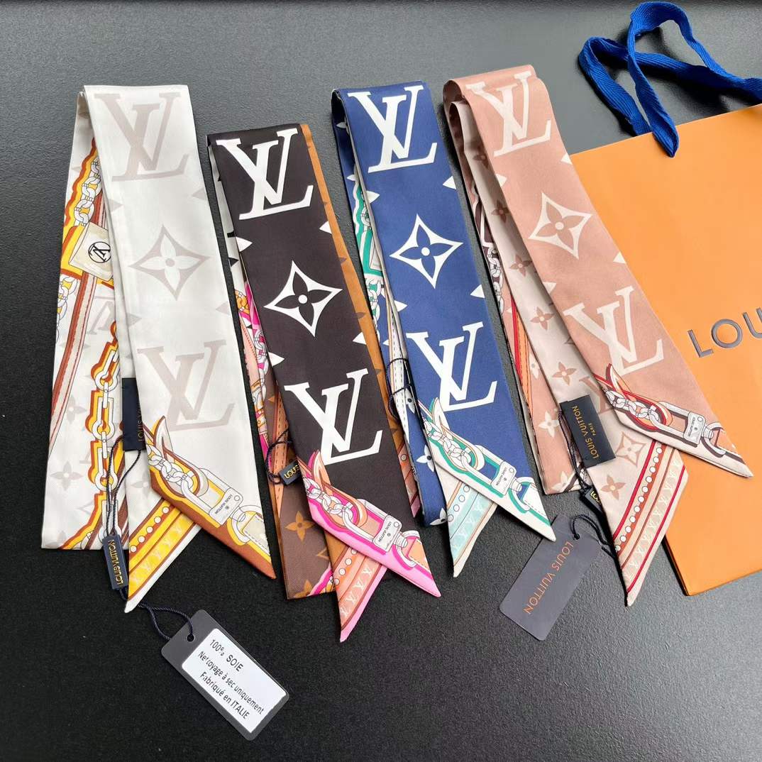 Louis Vuitton Unisex LV Ultimate Monogram BB Bandeau Dune Silk Inkjet Print M79588