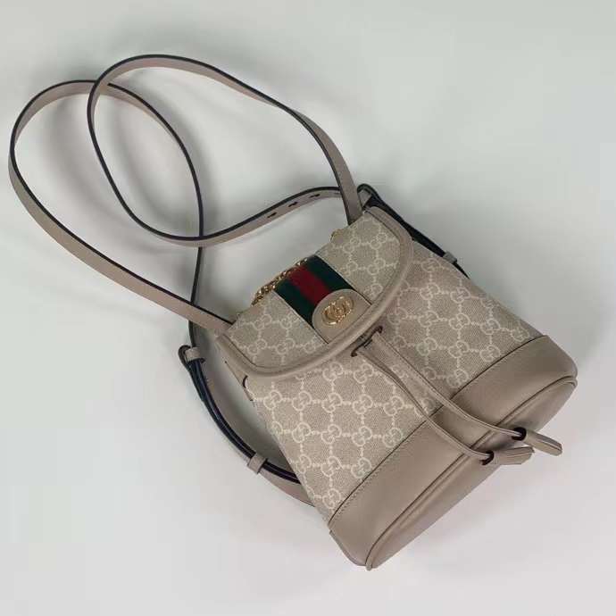 G*u*i unisex ophidia mini backpack beige white gg supreme canvas double g