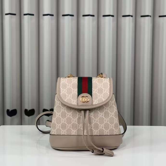 G*u*i unisex ophidia mini backpack beige white gg supreme canvas double g