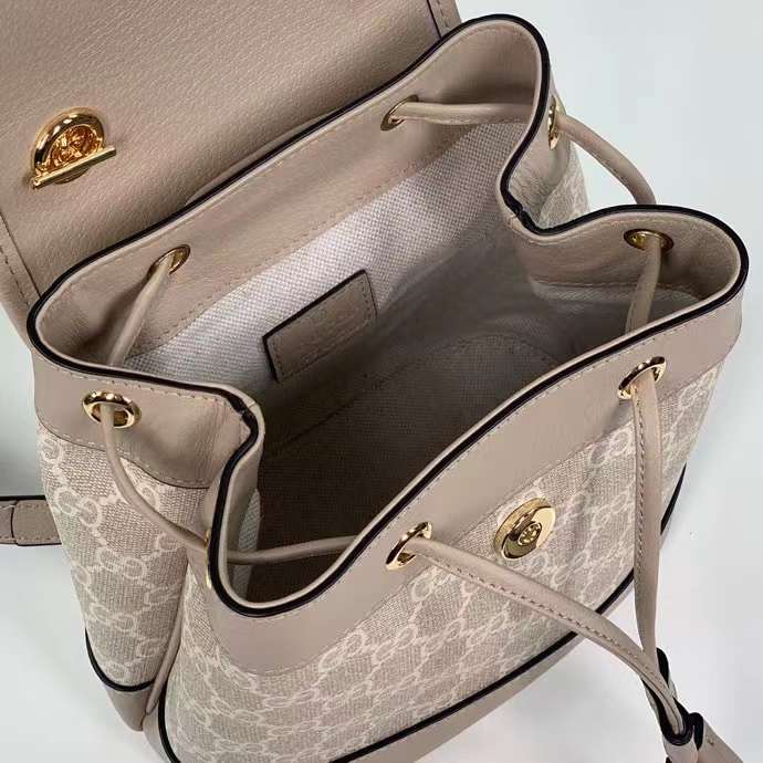 G*u*i unisex ophidia mini backpack beige white gg supreme canvas double g
