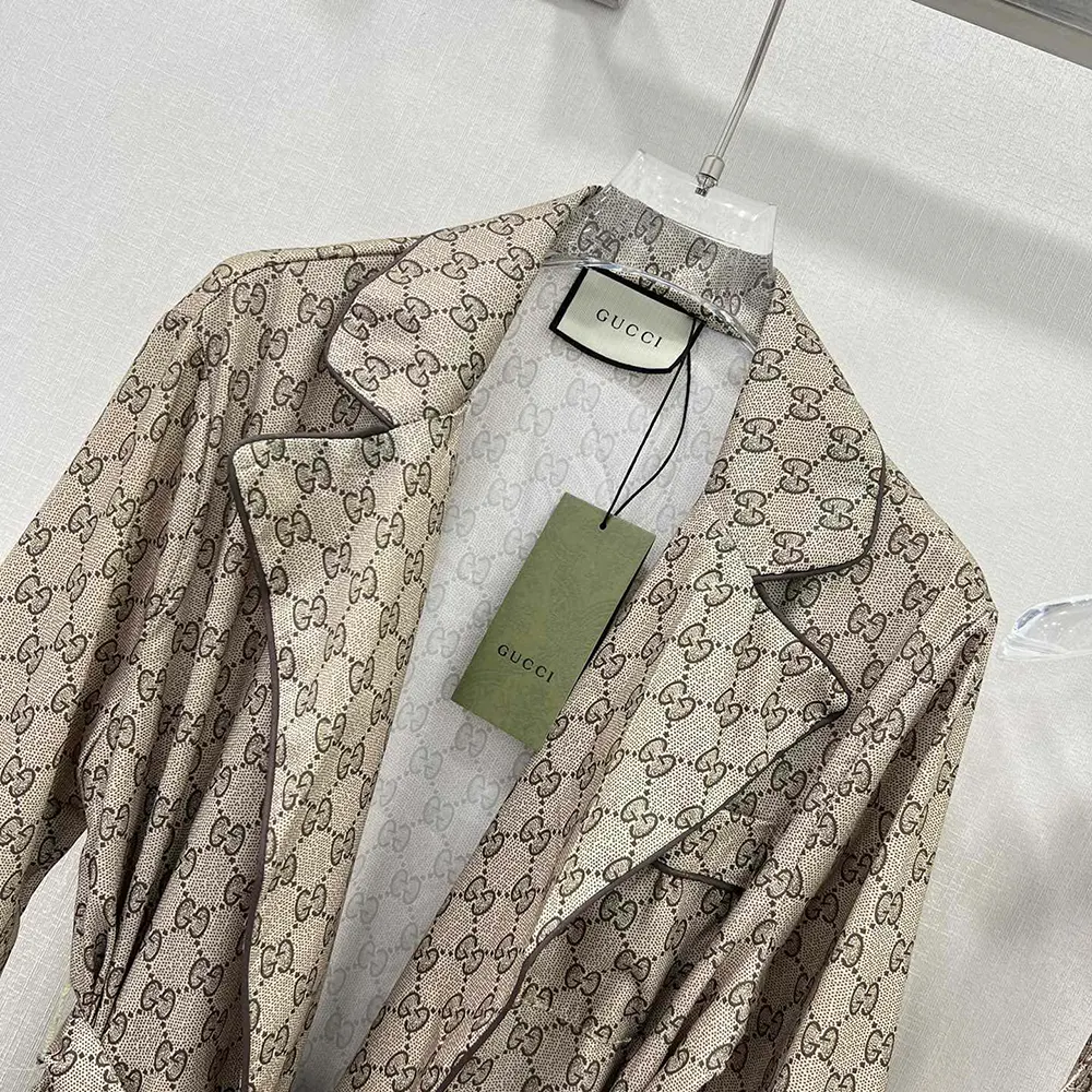 G*u*i women gg supreme print silk shirt 772399zanrp2237