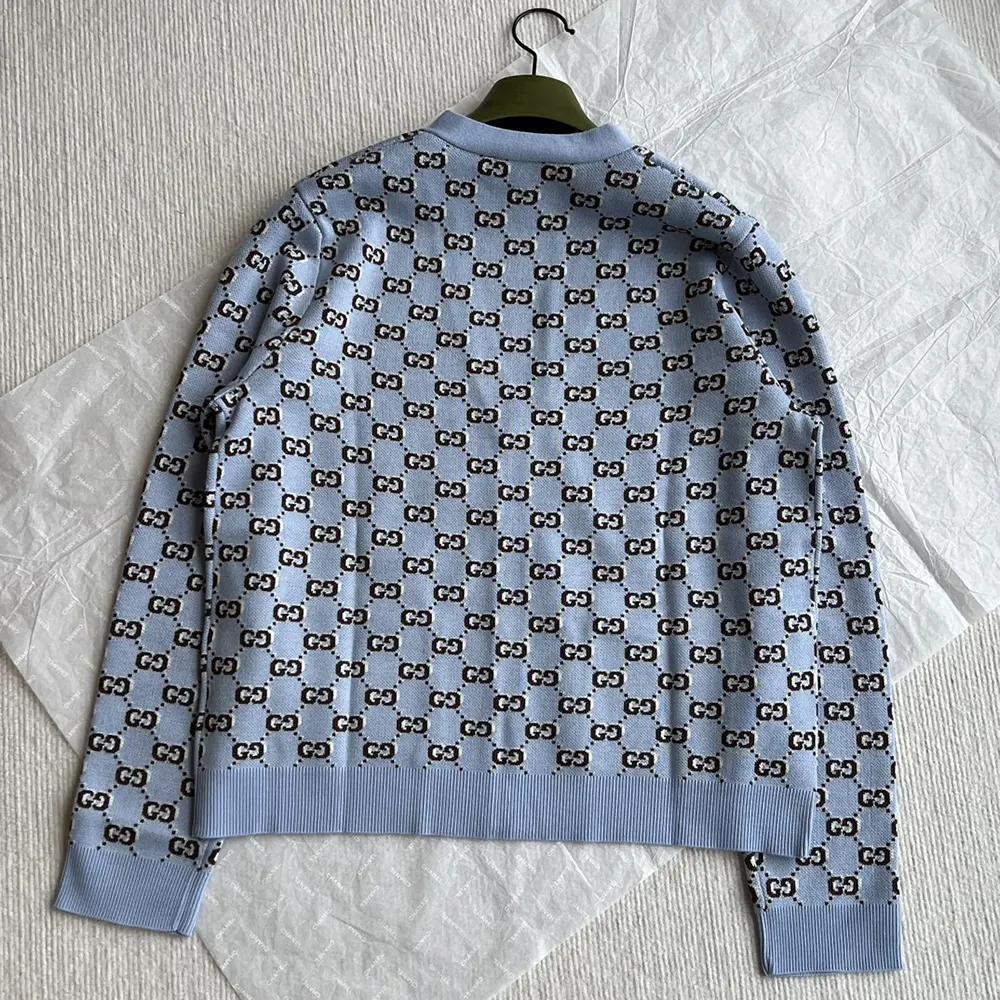 G*u*i men wool jacquard cardigan with gg shadow 798137xkd8r4544