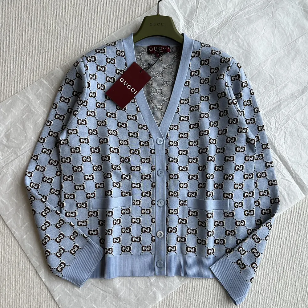 G*u*i women wool jacquard cardigan with gg shadow 798137xkd8r4544