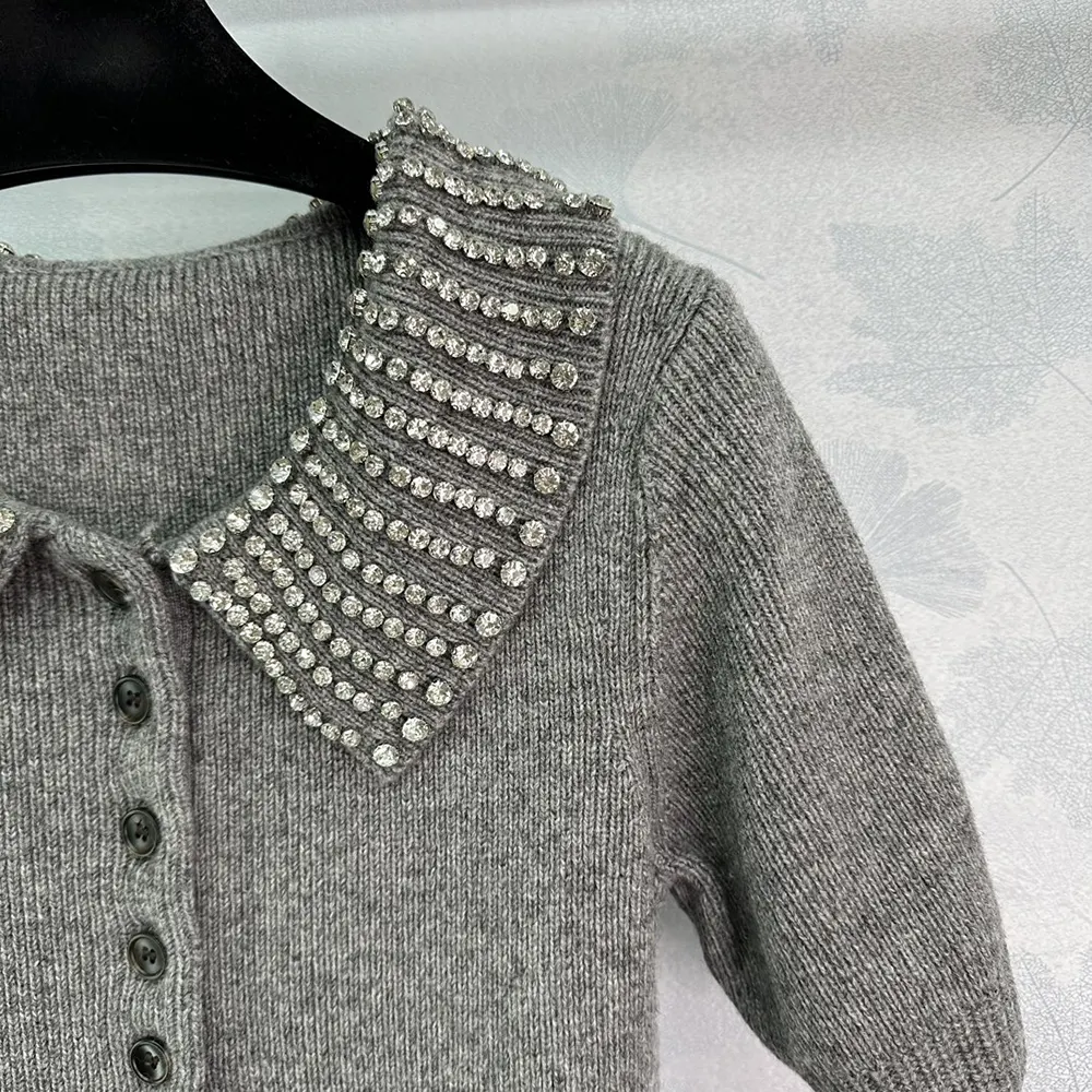 G*u*i women rib wool polo top 803889xkefg1189