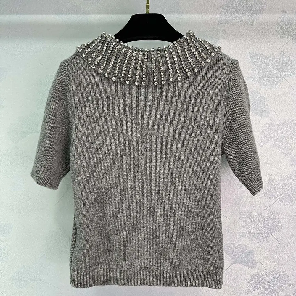 G*u*i women rib wool polo top 803889xkefg1189