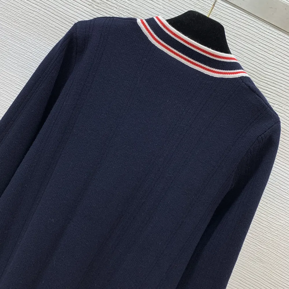 G*u*i women self tie cardigan with striped trim 691714xkd264915