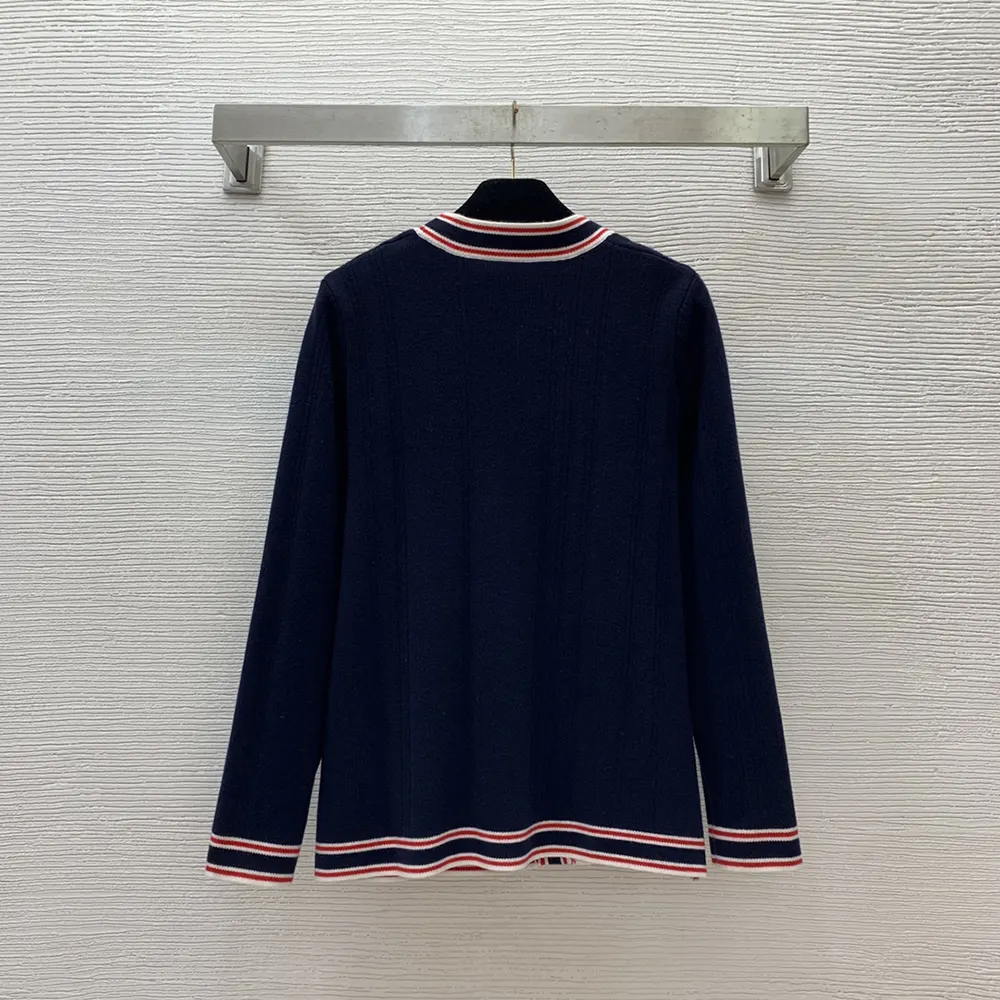 G*u*i women self tie cardigan with striped trim 691714xkd264915