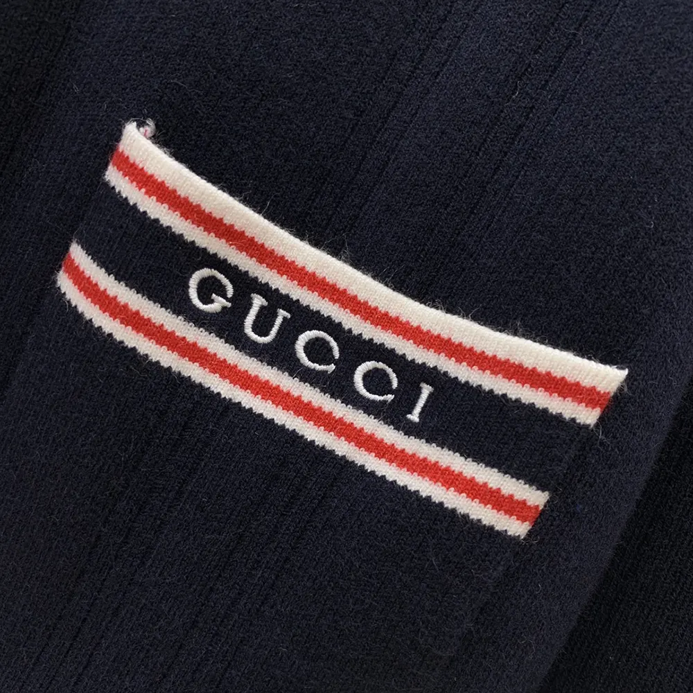 G*u*i women self tie cardigan with striped trim 691714xkd264915