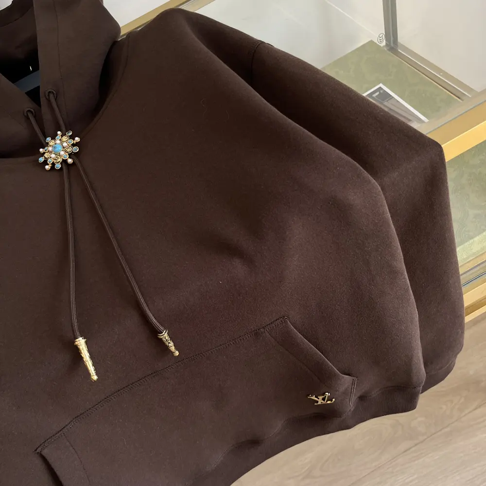 Louis Vuitton Women Embellished Cotton Hoodie 1AFWVV