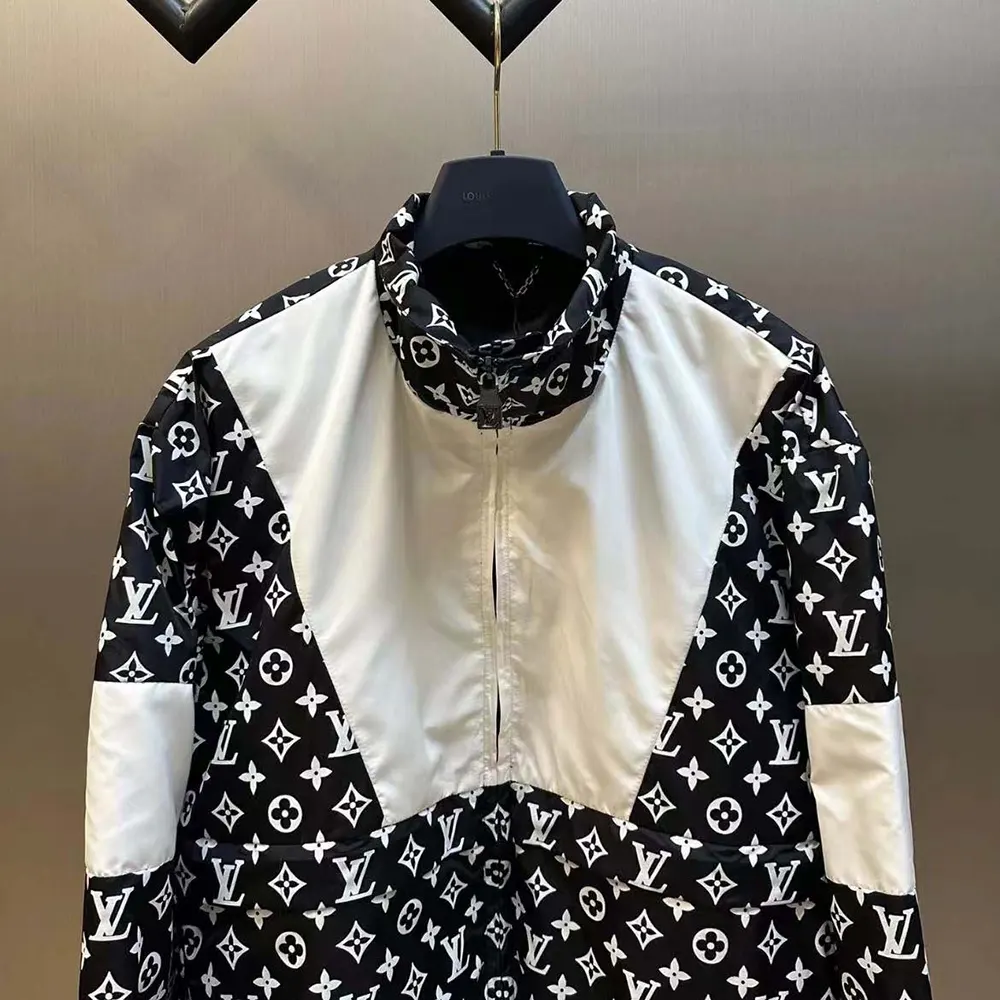 Louis Vuitton Women Monogram Printed Technical Track Top 1AFWJI