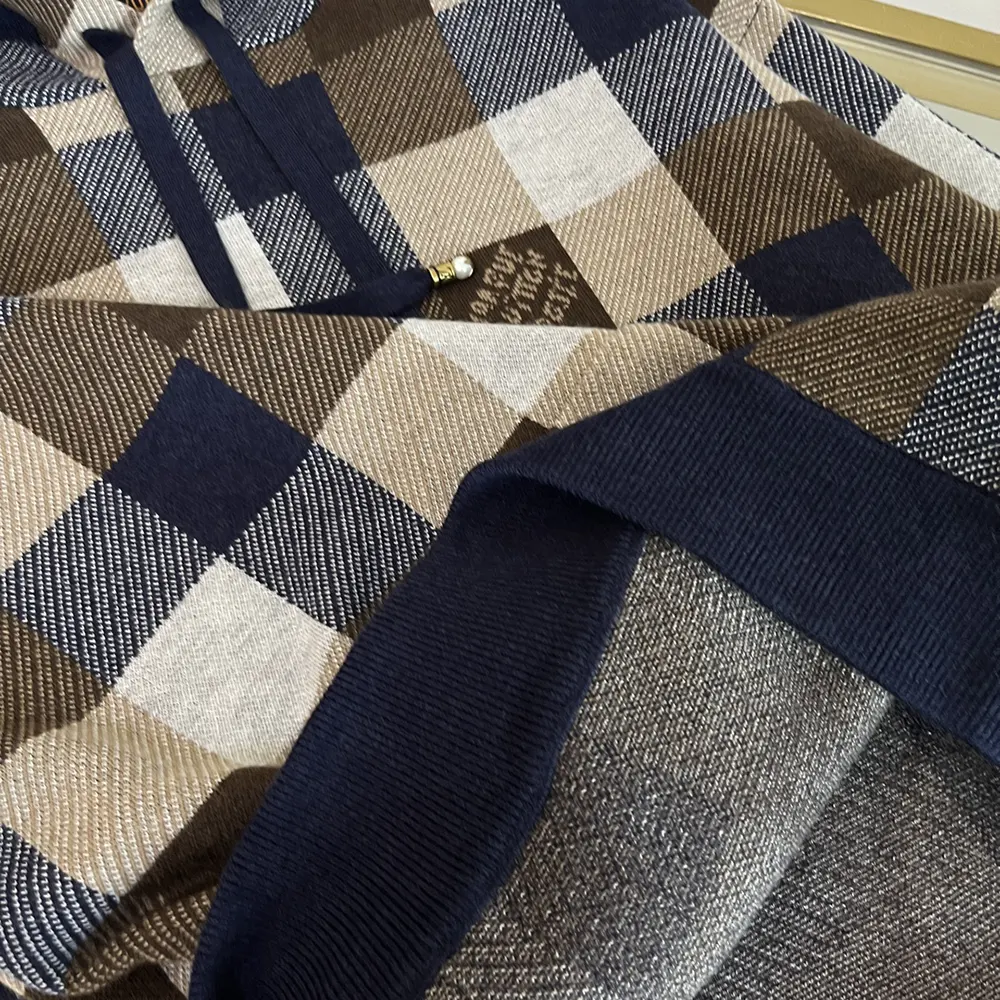 Louis Vuitton Men Damier Cashmere And Wool-Blend Hoodie 1AFXJV