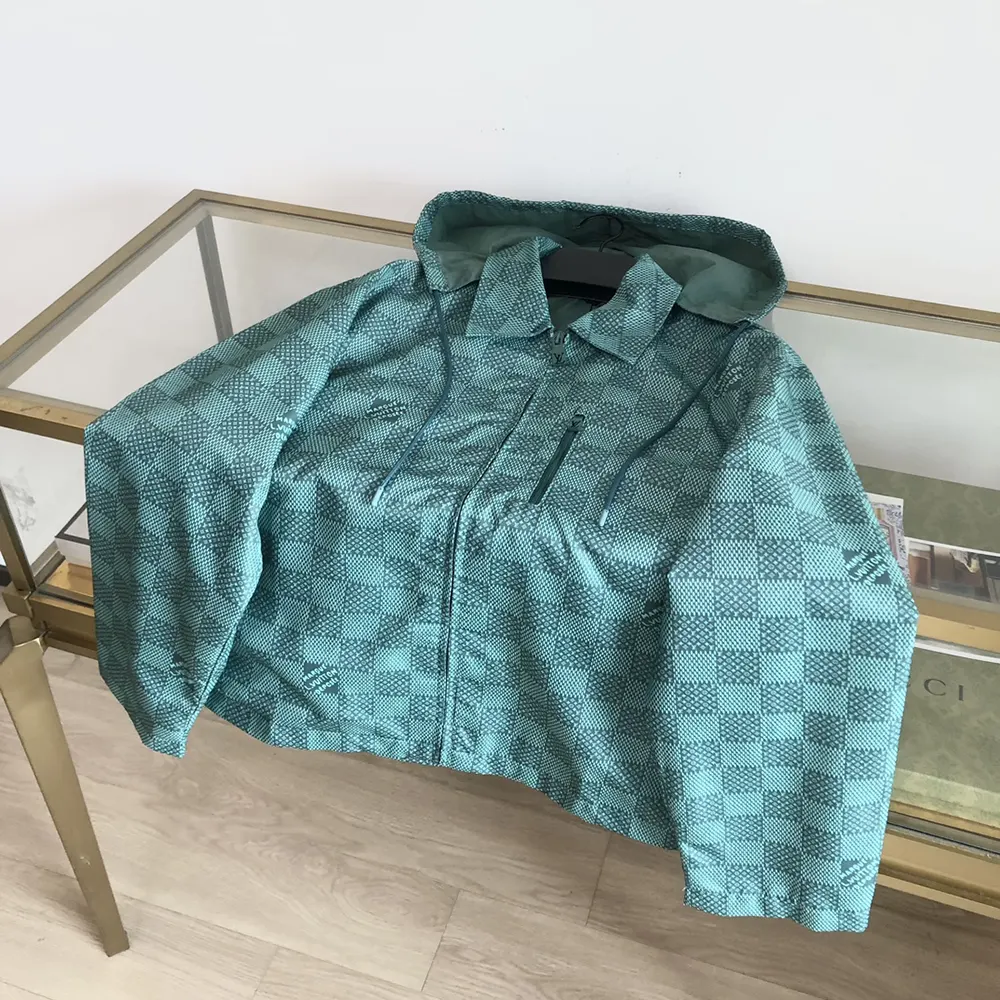 Louis Vuitton Men Printed Nylon Hooded Windbreaker 1AFQD4