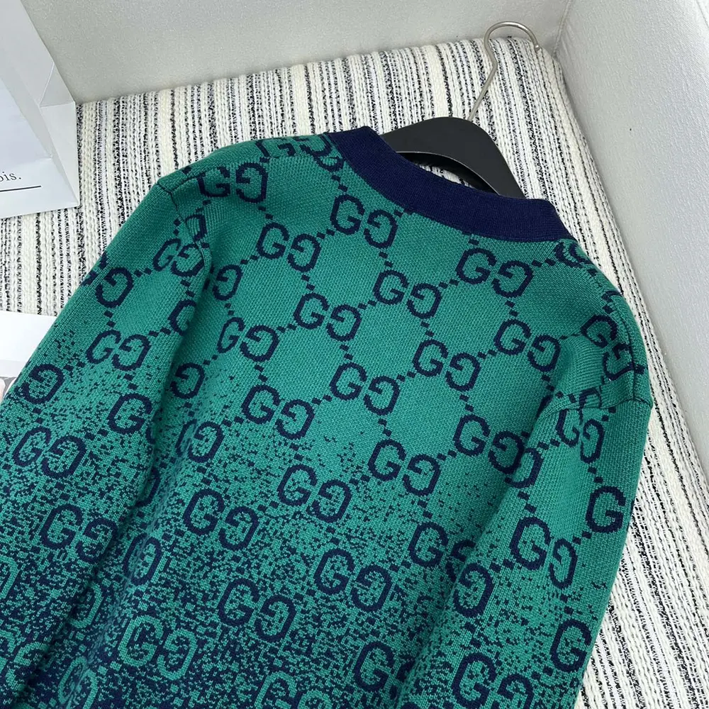 G*u*i men gg degrade wool jacquard cardigan ‎795012xkd423529
