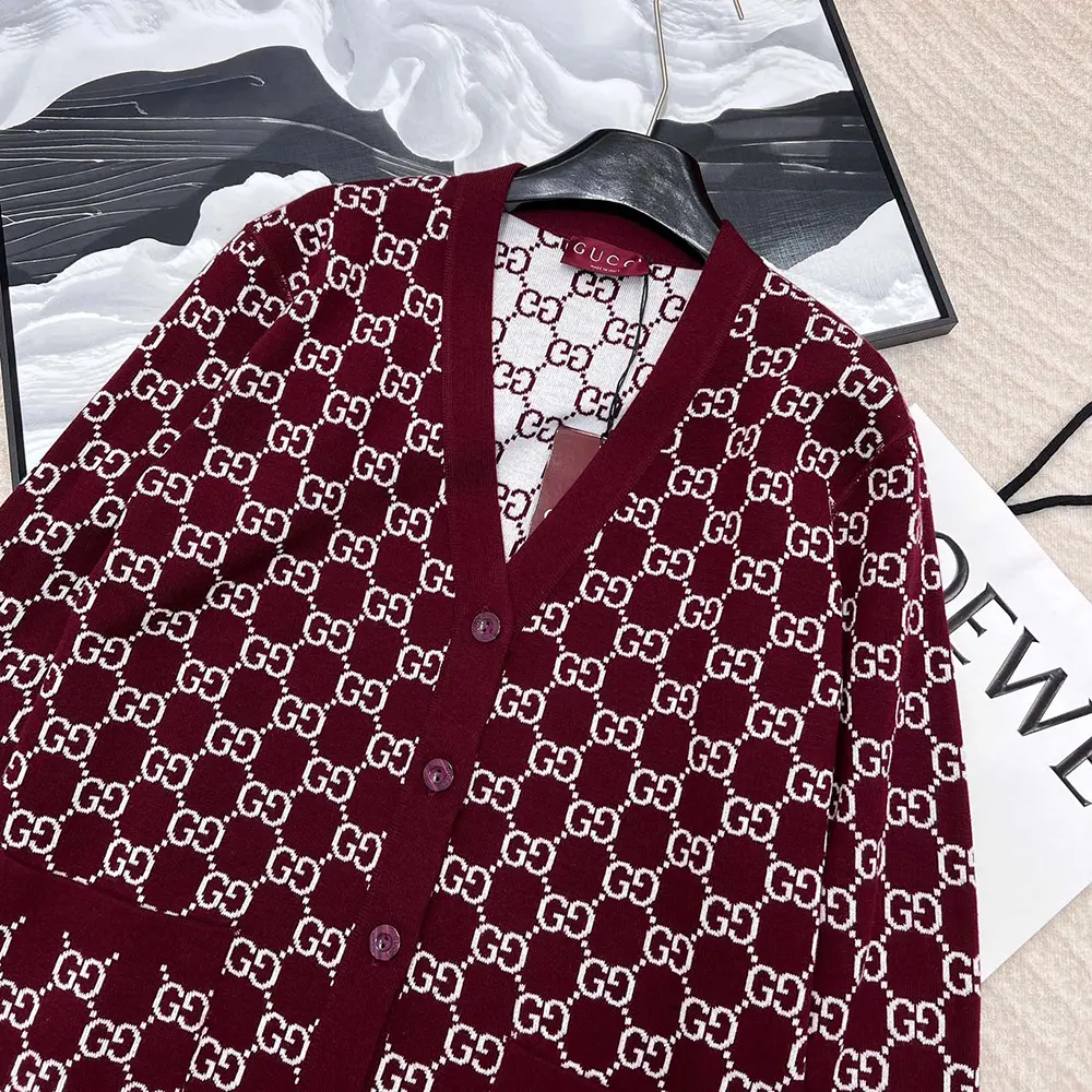 G*u*i men reversible gg wool jacquard cardigan 798157xkd8t6419