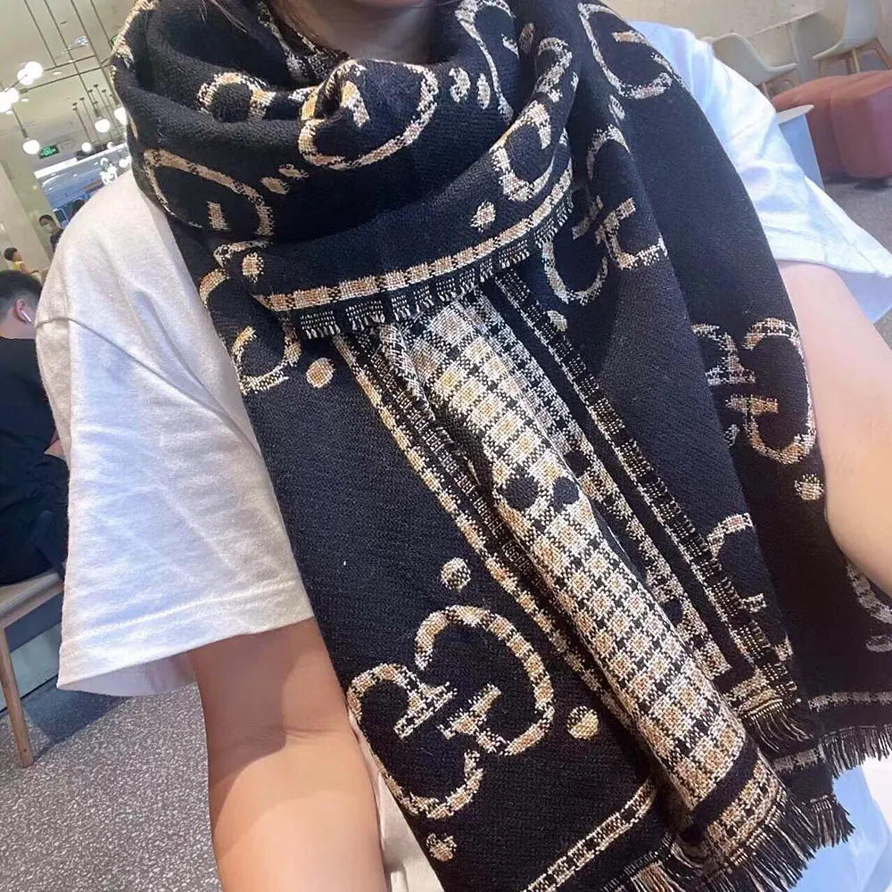 G*u*i unisex check gg wool scarf-black 6600254g3861066