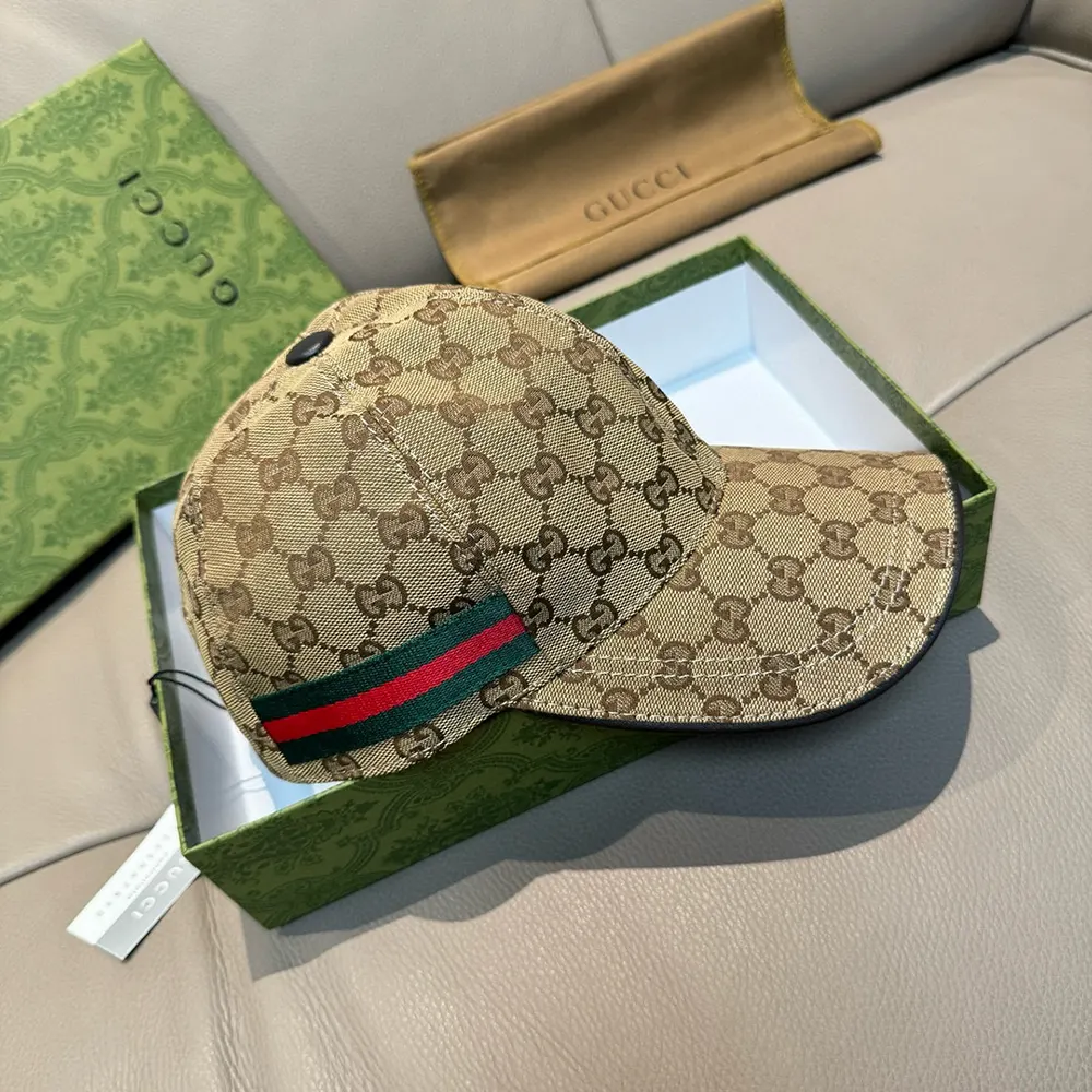 G*u*i unisex original gg canvas baseball hat with web-beige 200035kqwbg9791