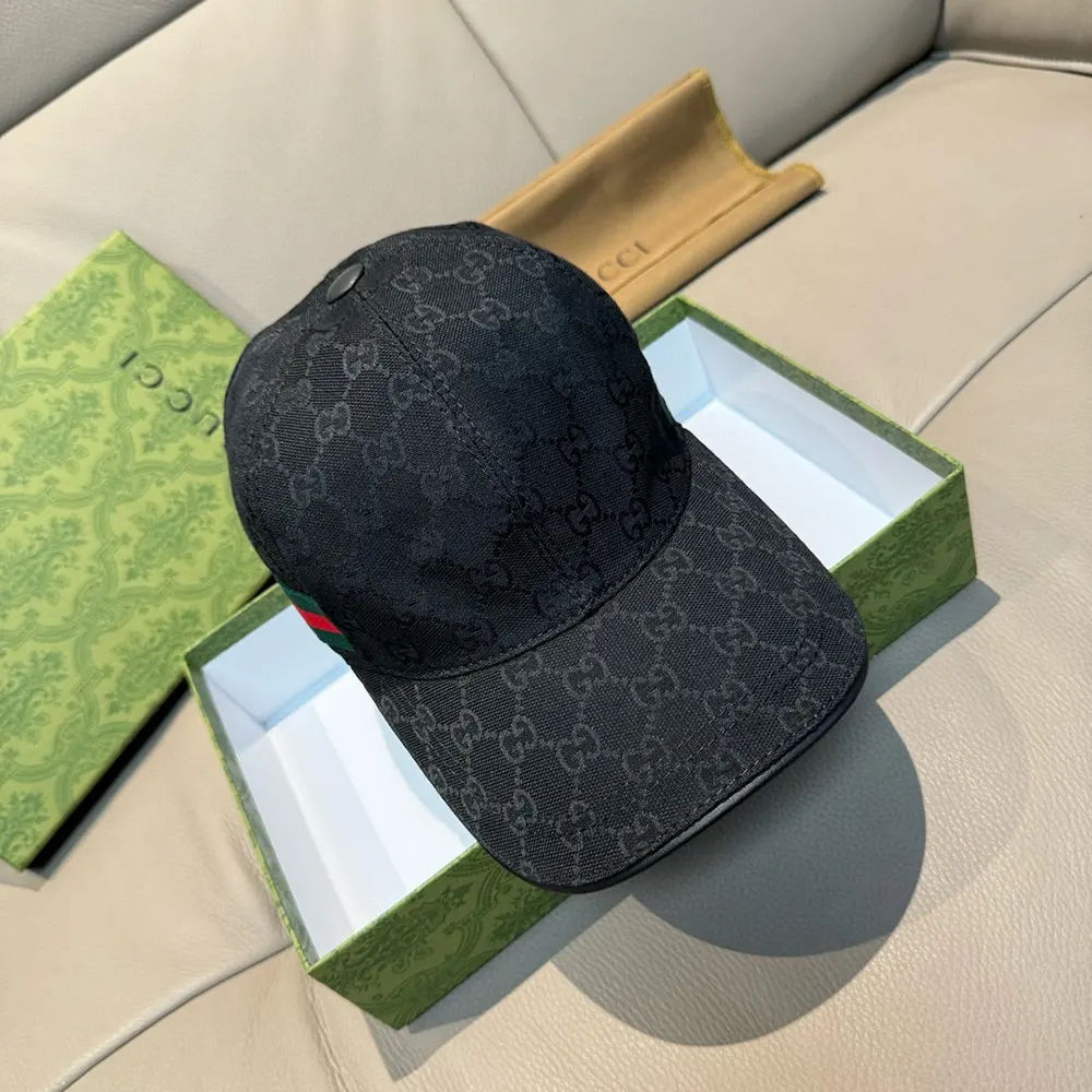 G*u*i unisex original gg canvas baseball hat with web-black 200035kqwbg1060