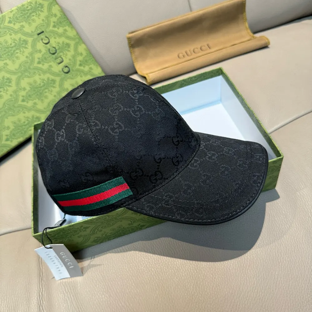 G*u*i unisex original gg canvas baseball hat with web-black 200035kqwbg1060