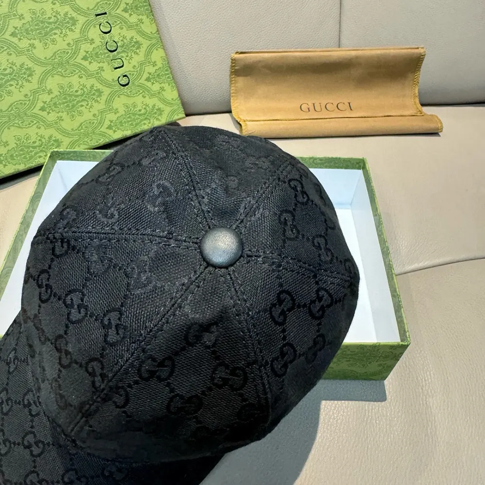 G*u*i unisex original gg canvas baseball hat with web-black 200035kqwbg1060