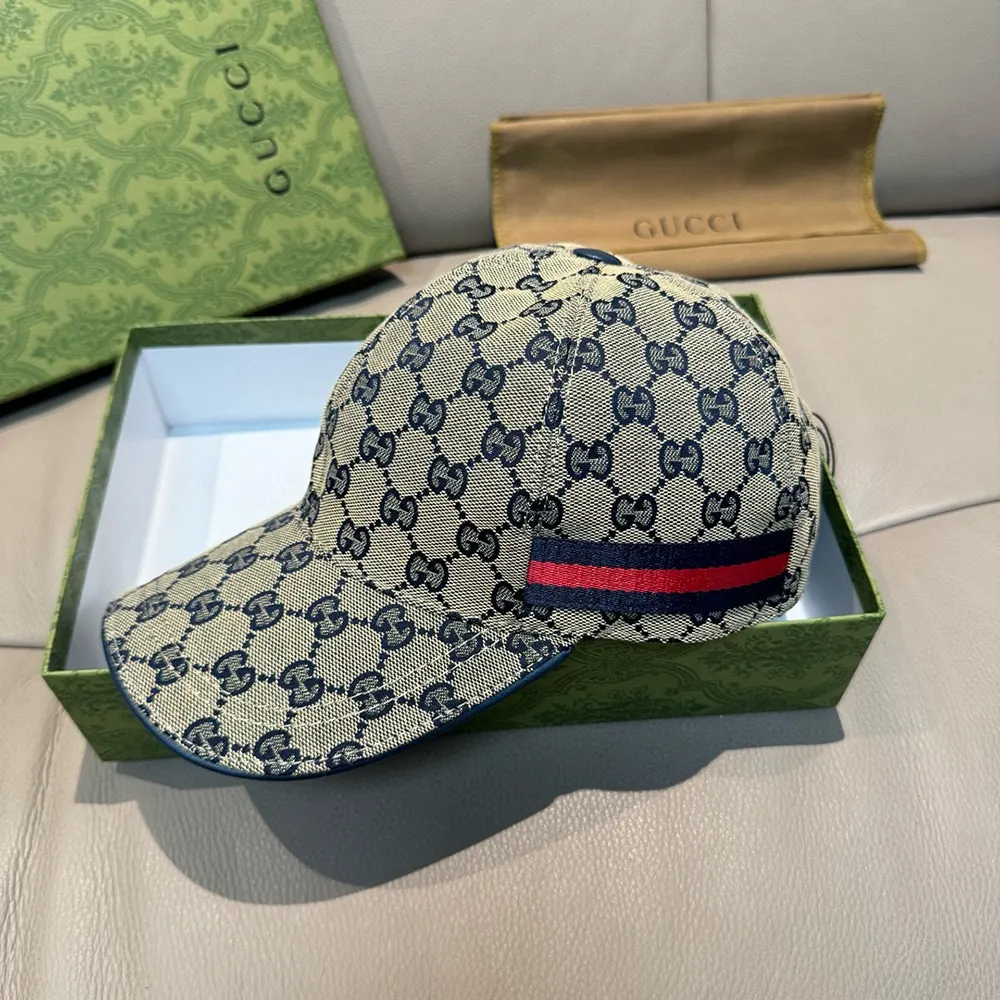 G*u*i unisex original gg canvas baseball hat with web-navy 6968454haqq4068