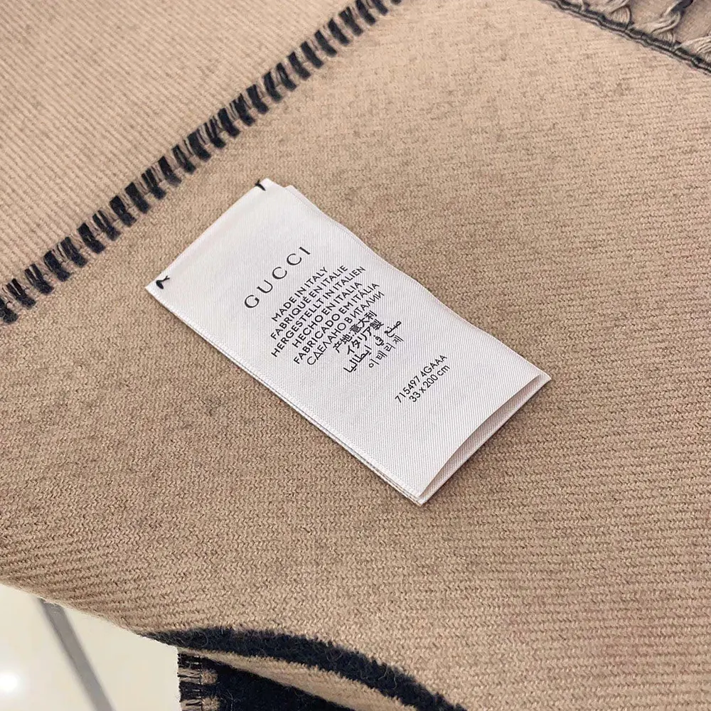 G*u*i unisex wool with interlocking g scarf-beige 7154974gaaa1079