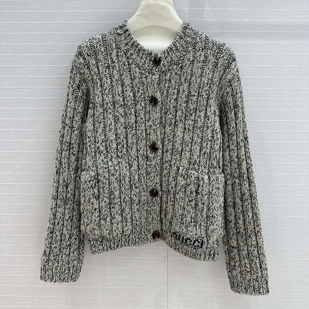 G*u*i men chunky rib wool cardigan ‎810304 xkefn 2455